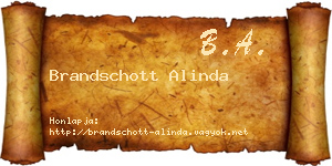 Brandschott Alinda névjegykártya